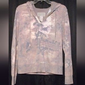 Green tea zip up hoodie size medium